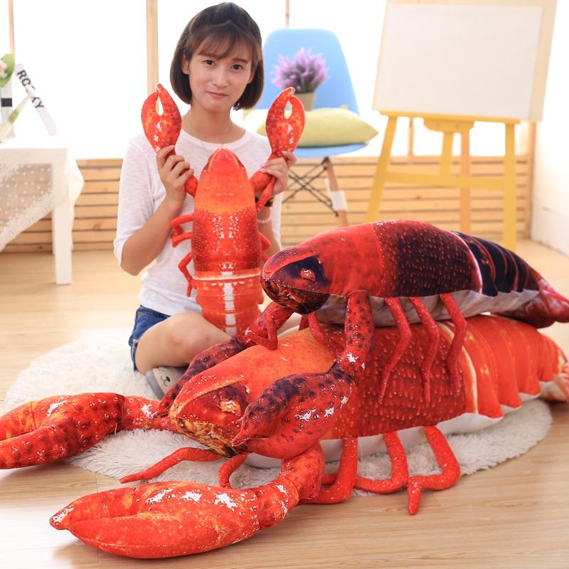 Lifelike Lobster Plush Toy Doll Stuffed Sea Animal lobster pillow Soft Toys Christmas Gift
