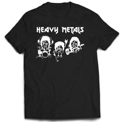 Heavy Metals Chemistry Periodic Table Rock Roll Music Physics Biology Cotton T Shirt Vintage Men Daily Casual Loose T-shirt Tops