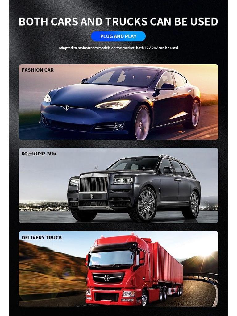 100W Digital Display Fast Charging USB Car Cigarette Lighter Splitter with Four Ports