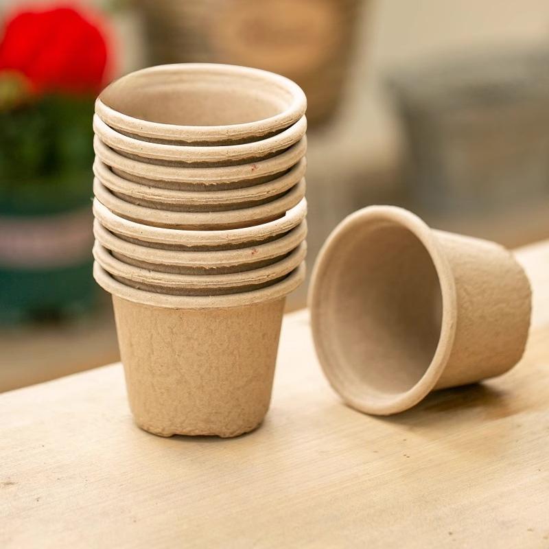 Degradable Pulp Seedling Pot Watermelon and Strawberry Breeding Pots Nutrient Pots Cultivation Cup Planting Pot Nutrition Cups