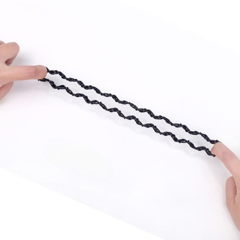 10Pcs/set Small Telephone Line Hair Ropes Girls Elastic Hair Bands Kid Ponytail Holder Ties Gum Hair Accessori Gifts 3-5cm Black
