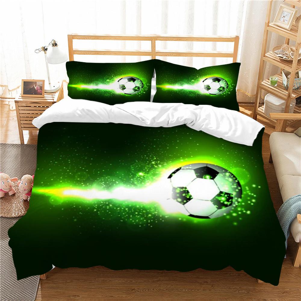 Bettbezug, Fußball-Bettbezug, Anzug, Frau, Mann, weiche Heimtextilien, Einzelbett, Doppelbett, coole Bettwäsche-Sets