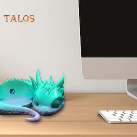 3D Printed Dragon Speaker Stand Lying Dragon Smart Speaker Base Cartoon Dragon Loudspeaker Base Home Office Desktop Decoration