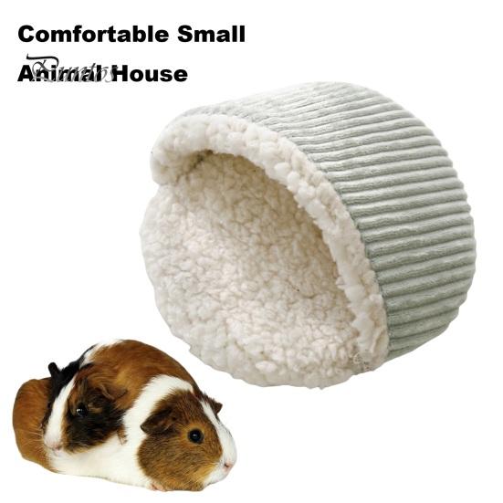 Hamster Nest Warm Bed Cozy Sleeping House Small Pet Cave Soft Guinea Pig Resting Place for Dwarf Rabbits Ferrets Hedgehogs Squirrels