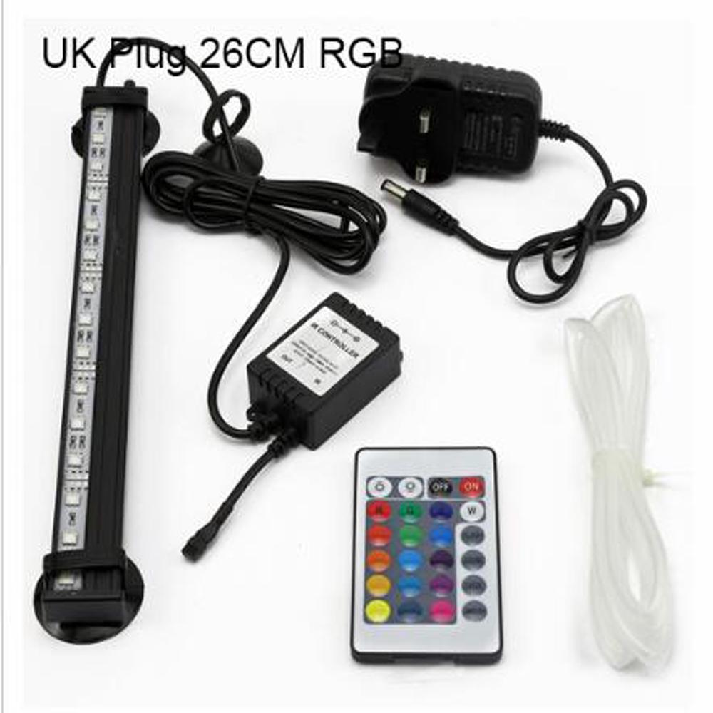UK Aquarium Lighting 5050 RGB LED Fish Tank Air Bubble Light ...