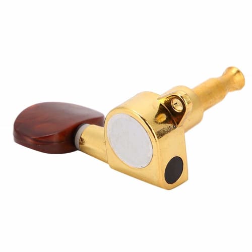 Vbestlife Guitar Tuning Pegs, Set of 3 Pairs, Durable, Accurate, and Versatile, Includes Screws, Bushings, and Ferrules, Gold Tuning Pegs for Acoustic