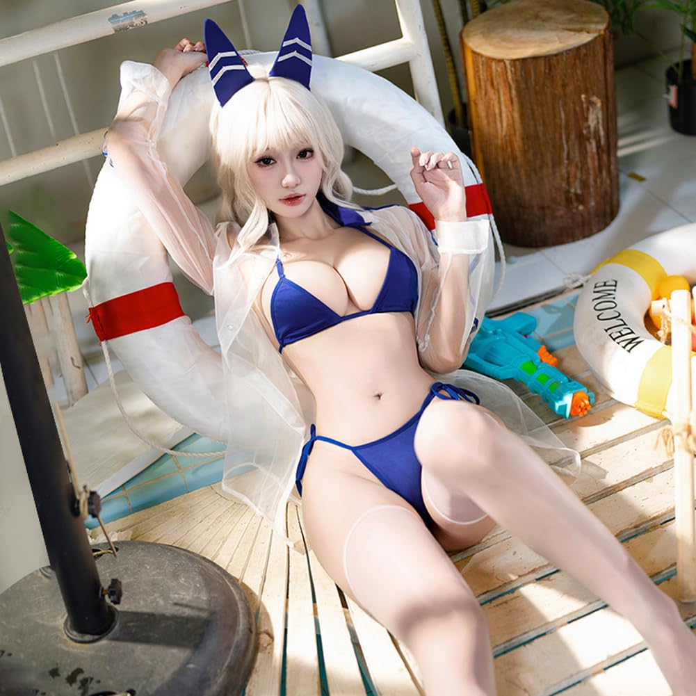 Cosplay Sexy Erotic Anime Style Bikini Cosplay NIKKE Swimsuit School Summer Swimsuit JK String Pants Erotic Cute Seductive Women Adult Fancy Dress