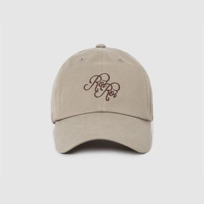 ROIROI-Schriftzug-Baseballkappe mit Stickerei – Beige