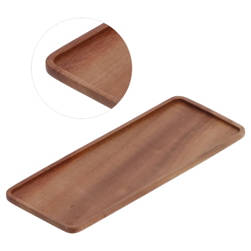 Tea Set Tray Walnut Hand Polished Clear Texture High Hardness Service Tray for Hotel Home