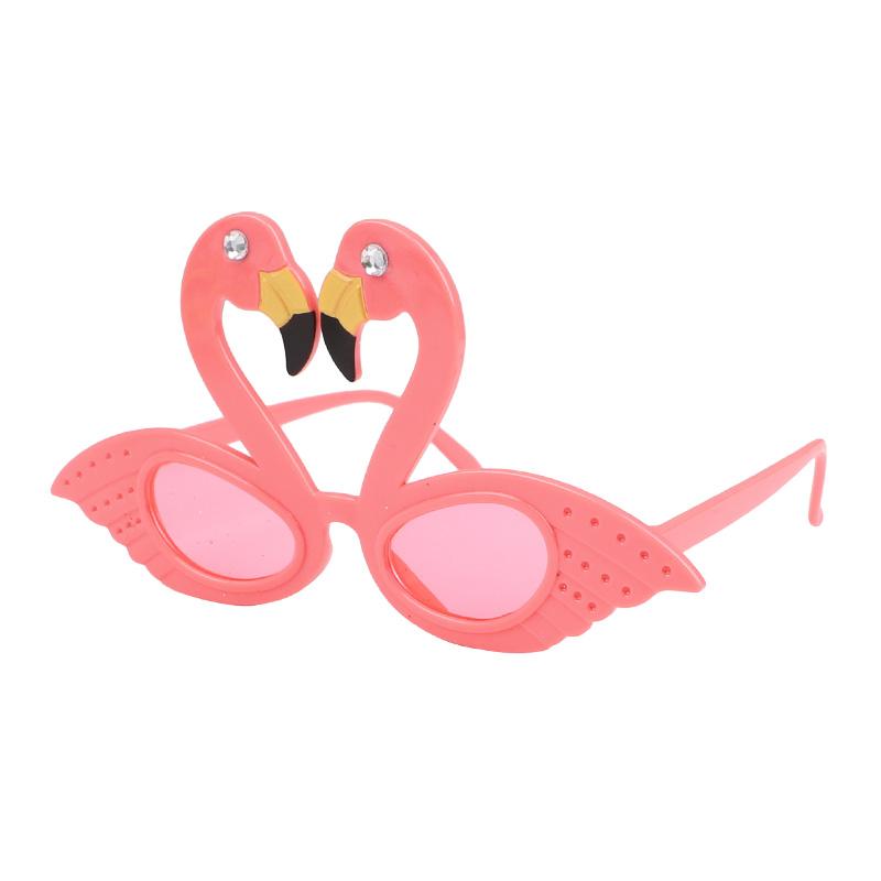 Hawaiian Party Sunglasses Summer Luau Tropical Beach Party Decoration Flamingo Photo Props Kids Birthday Favors Wedding Supplies