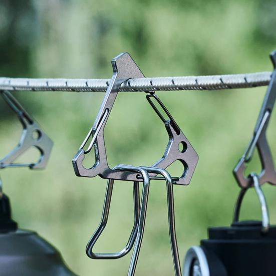 Carabinier triunghiular din oțel inoxidabil în aer liber, portabil, multifuncțional, camping, drumeții, pescuit, cataramă triunghiulară, cârlig de fixare