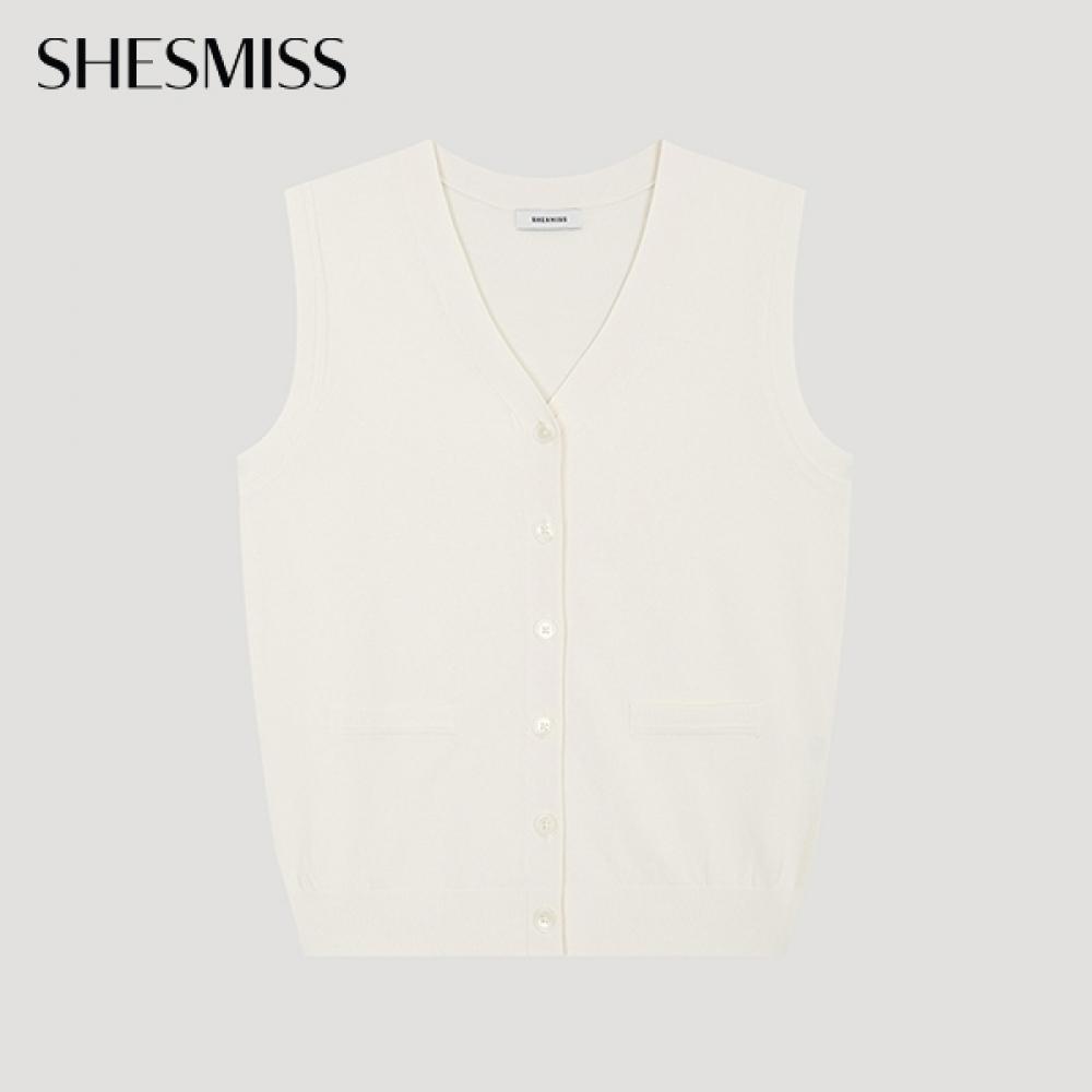 

She S miss Soft V Neck Knit Жилет SSkVto22040 Cr creamy/55