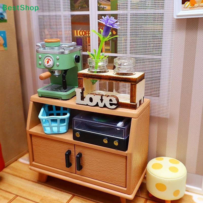 1:12 Scale Dollhouse Wooden Hydroponic Plant Shelf for Miniature Home Decor