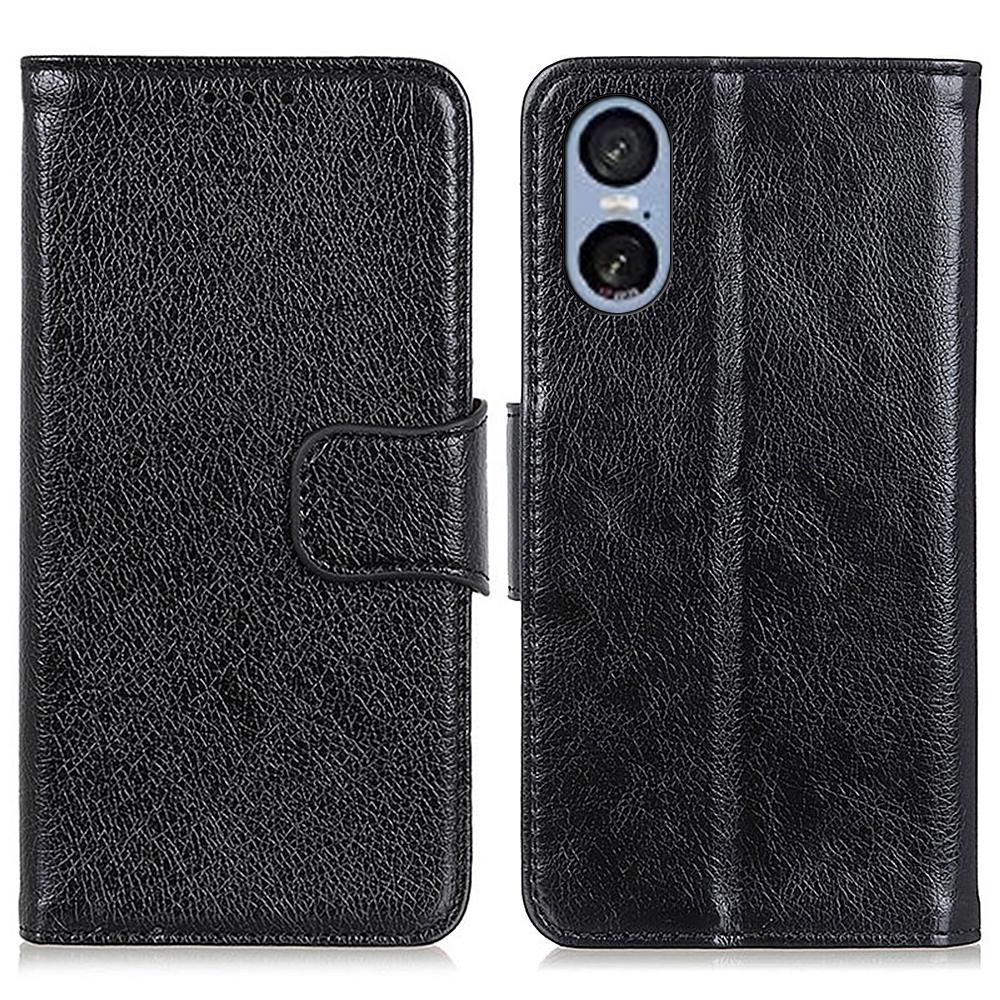 For Sony Xperia 5 VI Case Nappa Texture Split Leather Wallet Phone Cover