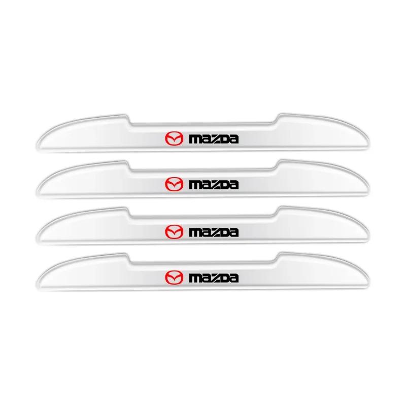 

2025 Hot 4pcs Transparent Door Edge Protector Stickers Anti Collision Strips For Mazda Axela 2 3 MS 6 CX-5 CX-4 CX3 CX5 Artzma D For Mazda белый