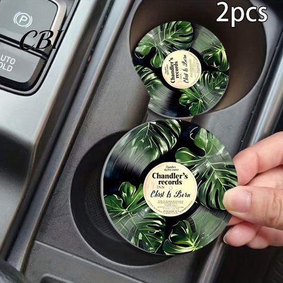 Anti-slip Cup Holder Mat 2PCS Silicone Car Coaster, Heat Resistant Non-Slip Holder, Durable High Temperature Coaster Easy Clean Coffee Tea Mat,