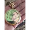 Vintage Antique Engraved Brass Elgin Pocket Watch W/ Chain Gift Nautical Marine
