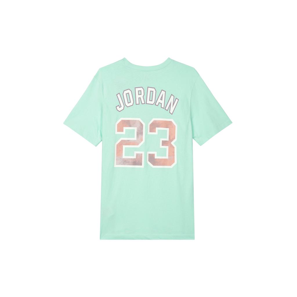 Jordan Pánské tričko s krátkým rukávem, jednobarevný pulovr s kulatým výstřihem, pěnově mátově zelený DO8899-379