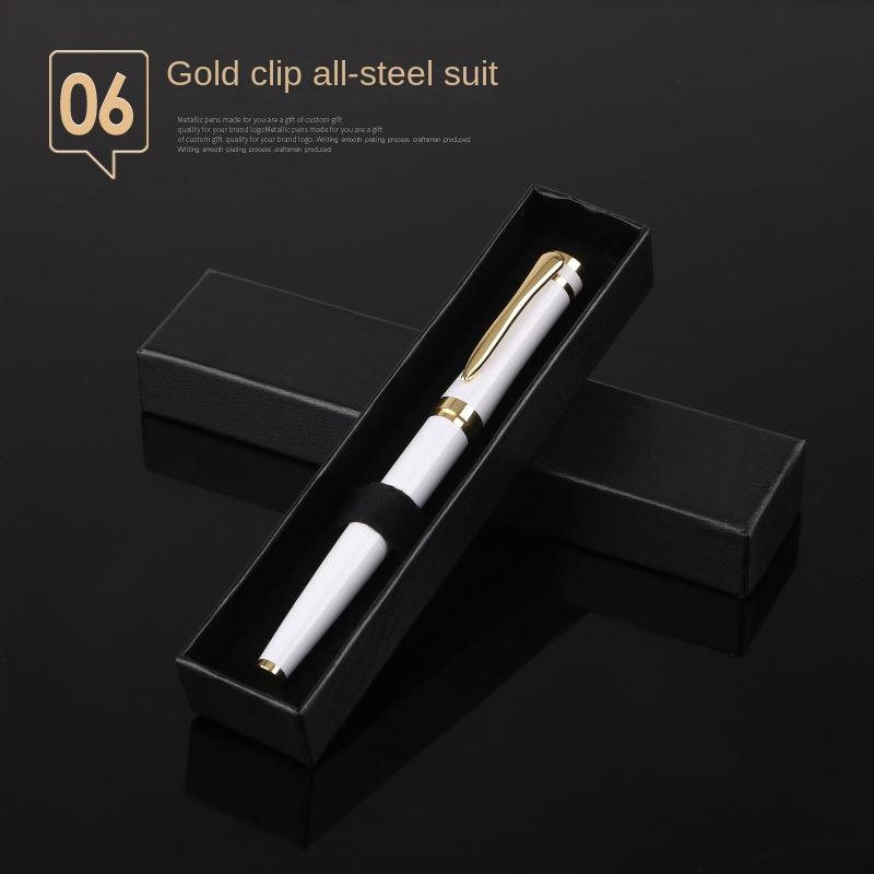 Metal Ballpoint Pen Rollerball Pen Medium Oil Pen Small World Cap Set Birthday Gift DIY Pen