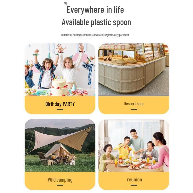 Miaojie Disposable Plastic Fork Spoons