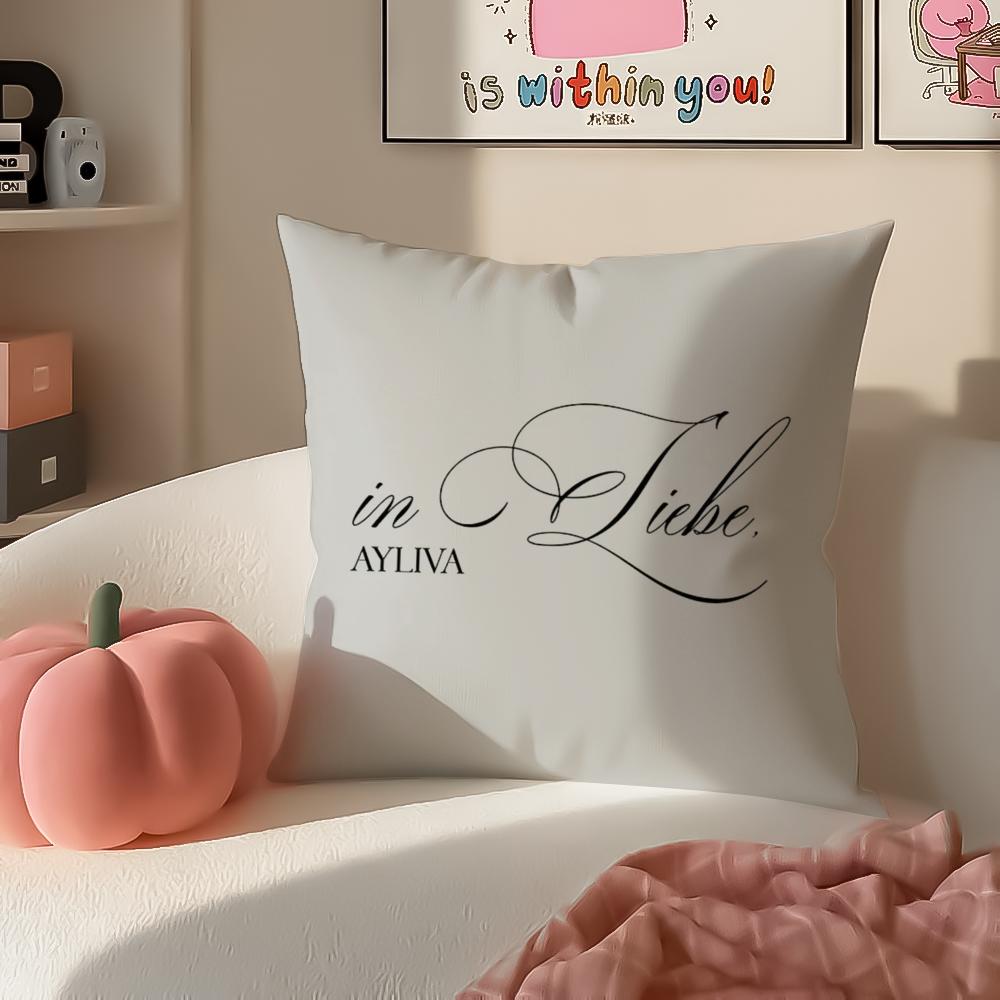 Edgy Rap German Cool Singer AAyliva Cushion Cover Pillowcase Short Plush Invisible zipper Room Sofa Cushion Cover