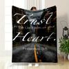 Christian Bible Verse Road Print Blanket Printed Blanket for Living Room Bed Couch Lunch Break Soft Cozy Blanket for Friend's Festival Gift