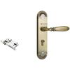 Zinc Alloy Interior Door Handle Lock Yellow Bronze European Style with Silent Operation for Standard Door Locks