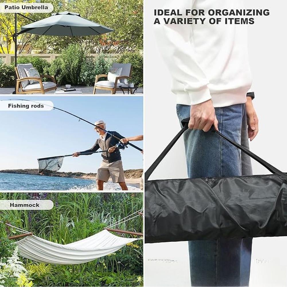 210D Oxford Umbrella Storage Bag for Outdoor Patio Beach Umbrellas with UV Resistant Coating and Side Handle Design