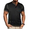 Men's Contrast Stitch Henley Neck Short Sleeve T-Shirt