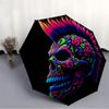 1pc Floral Skull Automatic Open/close Folding Umbrella, Compact Portable Travel Umbrella, Durable Construction yy250809102