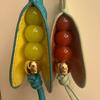 Handmade Pea Shape Key Holder Youthful Backpack Ornament Leather Texture Unique Key Pendant Suitable for Key and Car