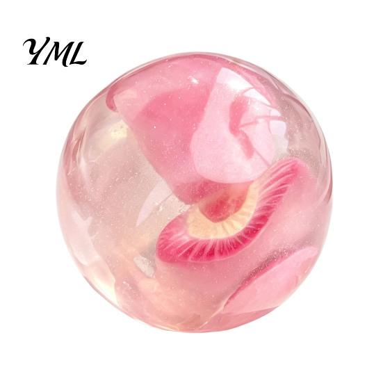 Stress Relief Ball Toys Shapeable Pearlescent Fidget Toy, Anxiety Clear Squeeze Fake Fruit Inside Toy for Kids Adults Stretchy