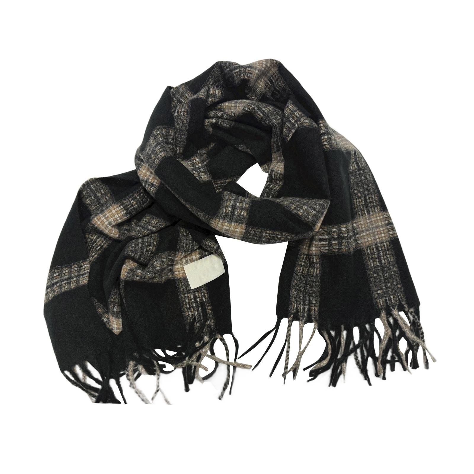 

Warm Scarf With Tassel And Versatile Atmosphere , Shawl , Scarf , Yarn , Warm Scarf One Size чорний