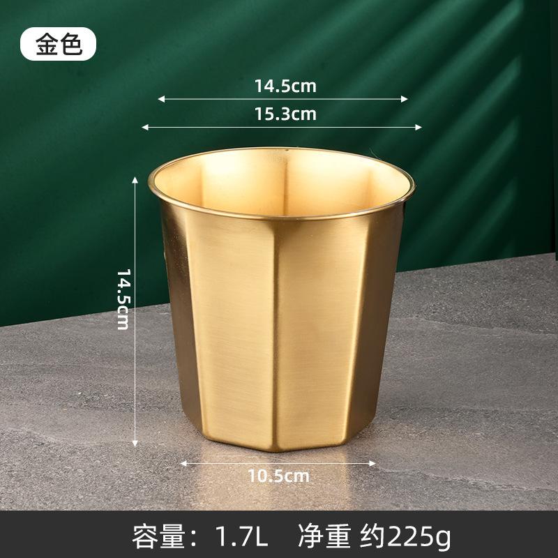 304 Stainless Steel Mini Ice Bucket Bar KTV Snack Bucket French Fry Bucket Household Kitchen Storage
