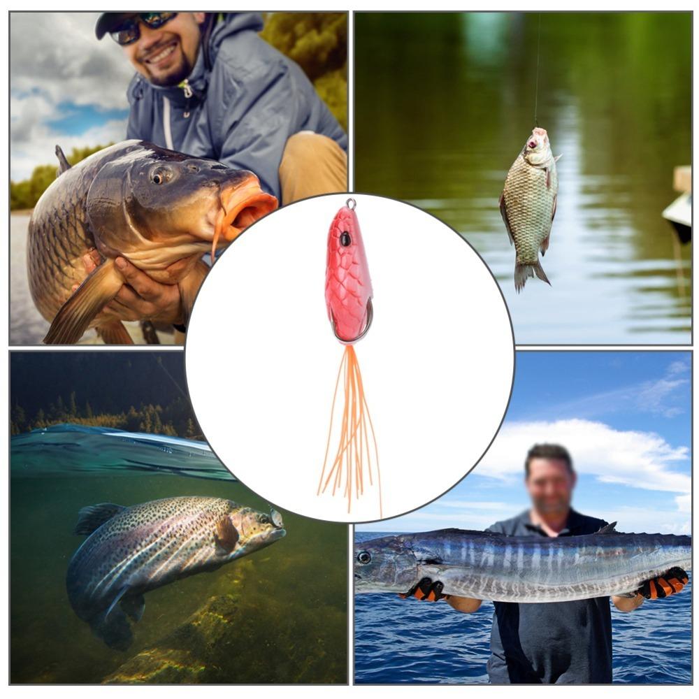 

2PCS PVC Frog Fishing Lure 6cm 10g Frog Lure Artificial Fishing Lures Frog Trout Fishing червоний