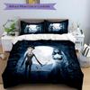 3pcs Under the Moonlit Sky Two Spirits Quilt Cover Set - Soft and Cozy Bedroom, Guest Room and Dorm Decorative Bedding 3-Piece Set 1 Quilt Cover