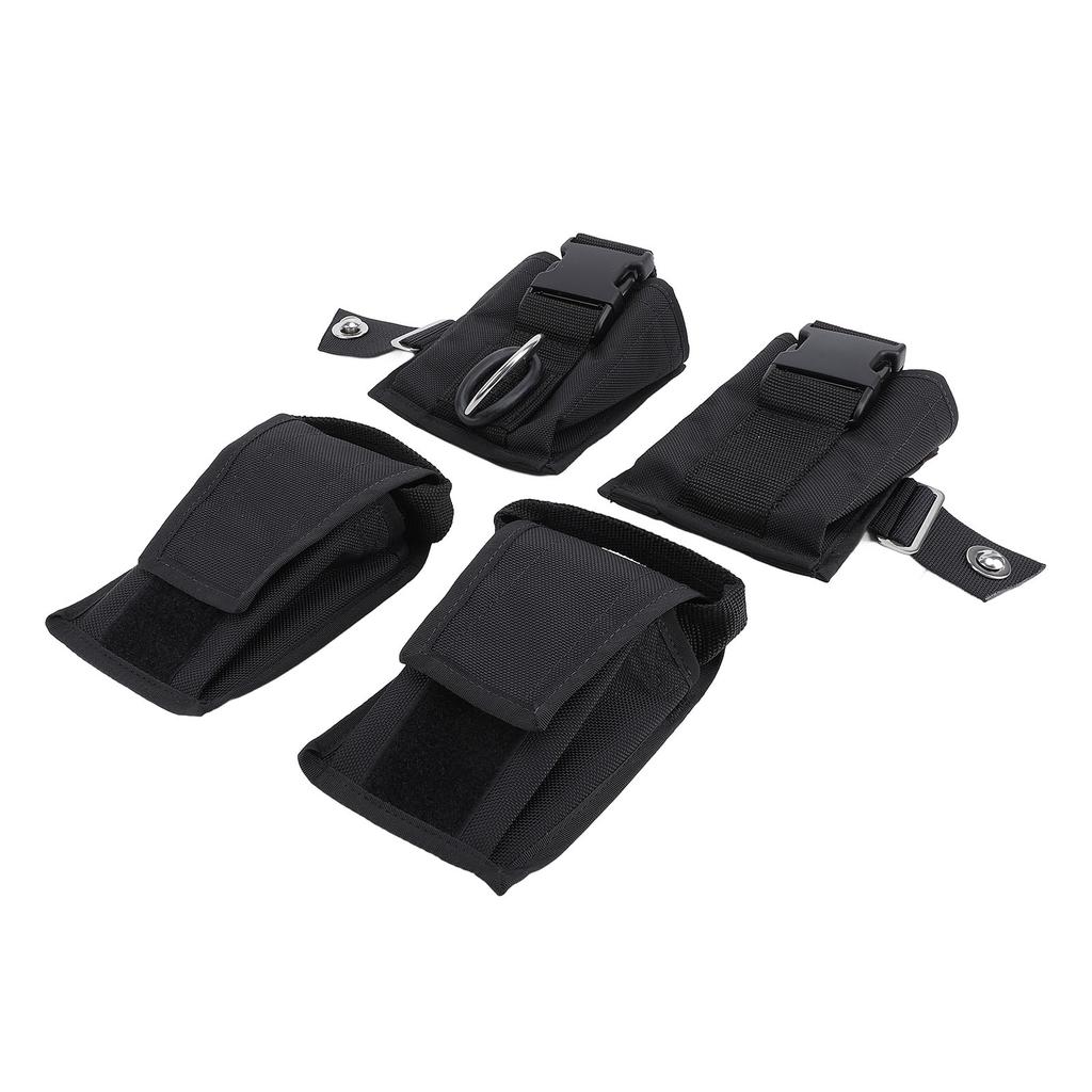 2PCS Scuba Weight Pocket with Quick Release Buckle Nylon Diver Weight Belt Bag Pouch for BCD Diving