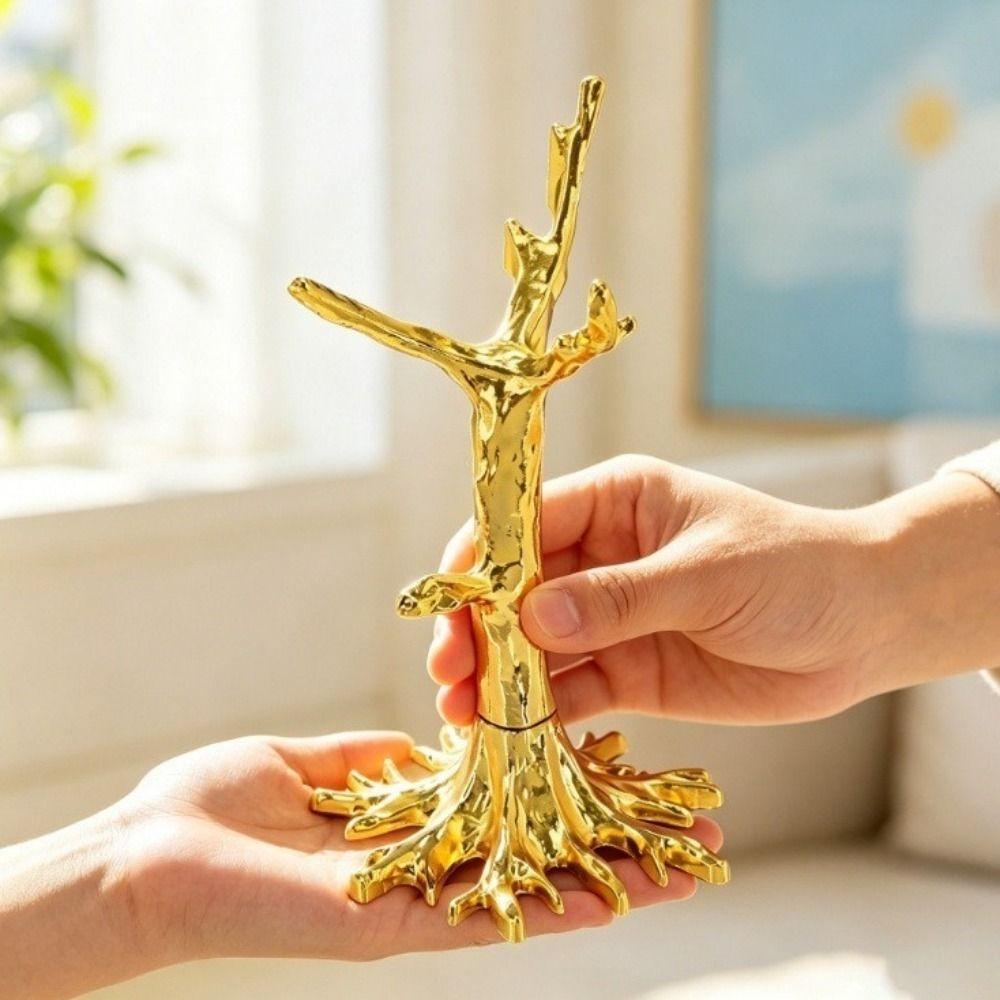 Gold/Sliver Tree Shape Crystal Ball Stand Electroplating Crystal Ball Display Stand  Office