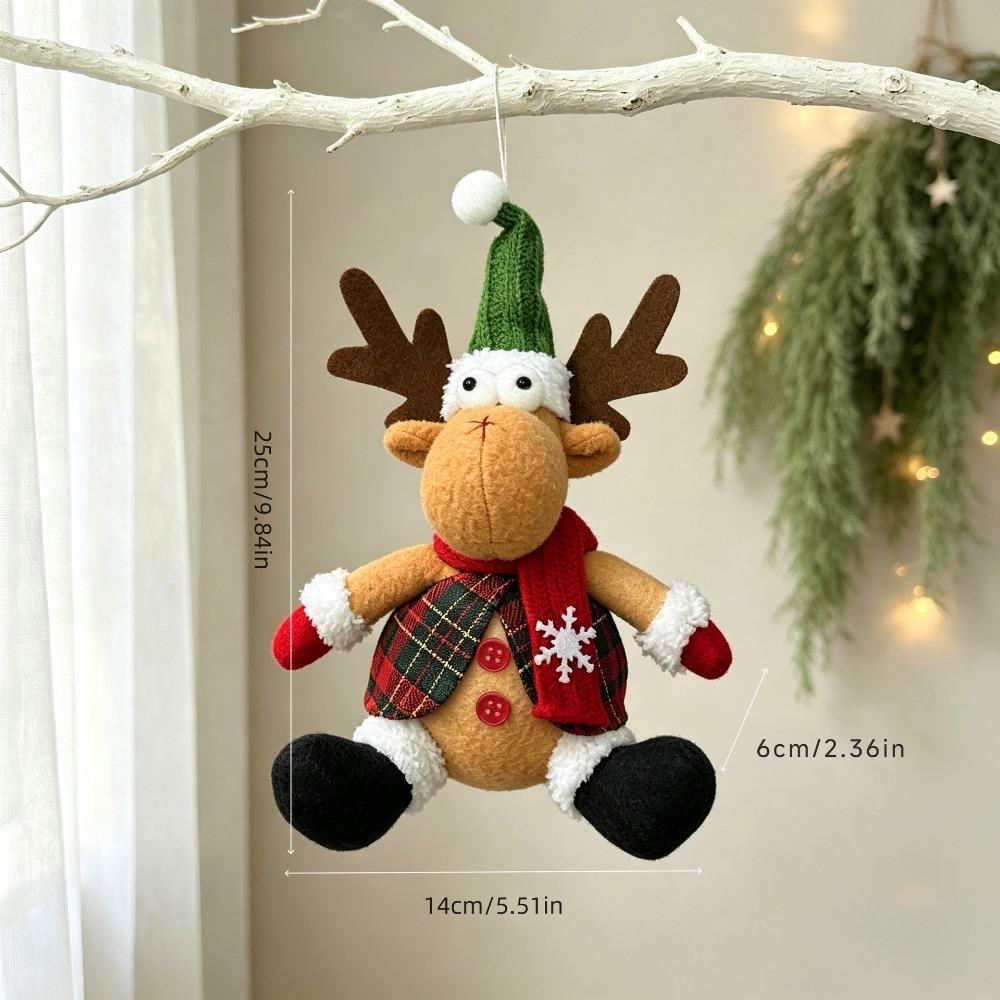 Santa Claus Christmas Tree Hanging Decorations Elk Deer Doll Snowman Christmas Santa Claus Pendant Colorful Long Leg
