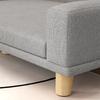 Dog Sofa for Large Dogs Up To 30 Kg, Padded, Pine Wood Legs, 98 X 67 X 25 Cm, Gray