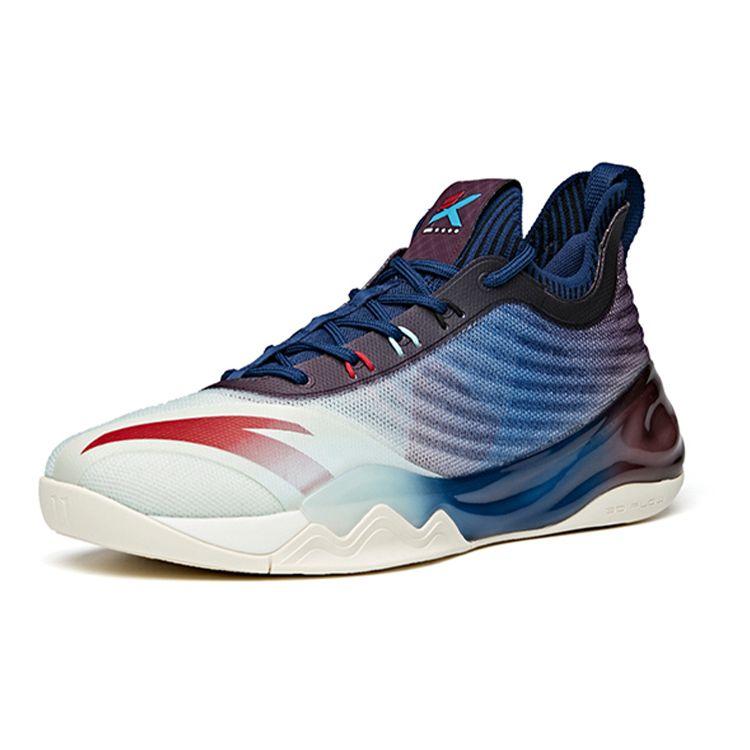 Anta Thompson KT6 Low Danqing Shock Absorption Slip Resistant Durable Low Top Basketball Shoes Men sneaker Blue Purple Green 112121102-8
