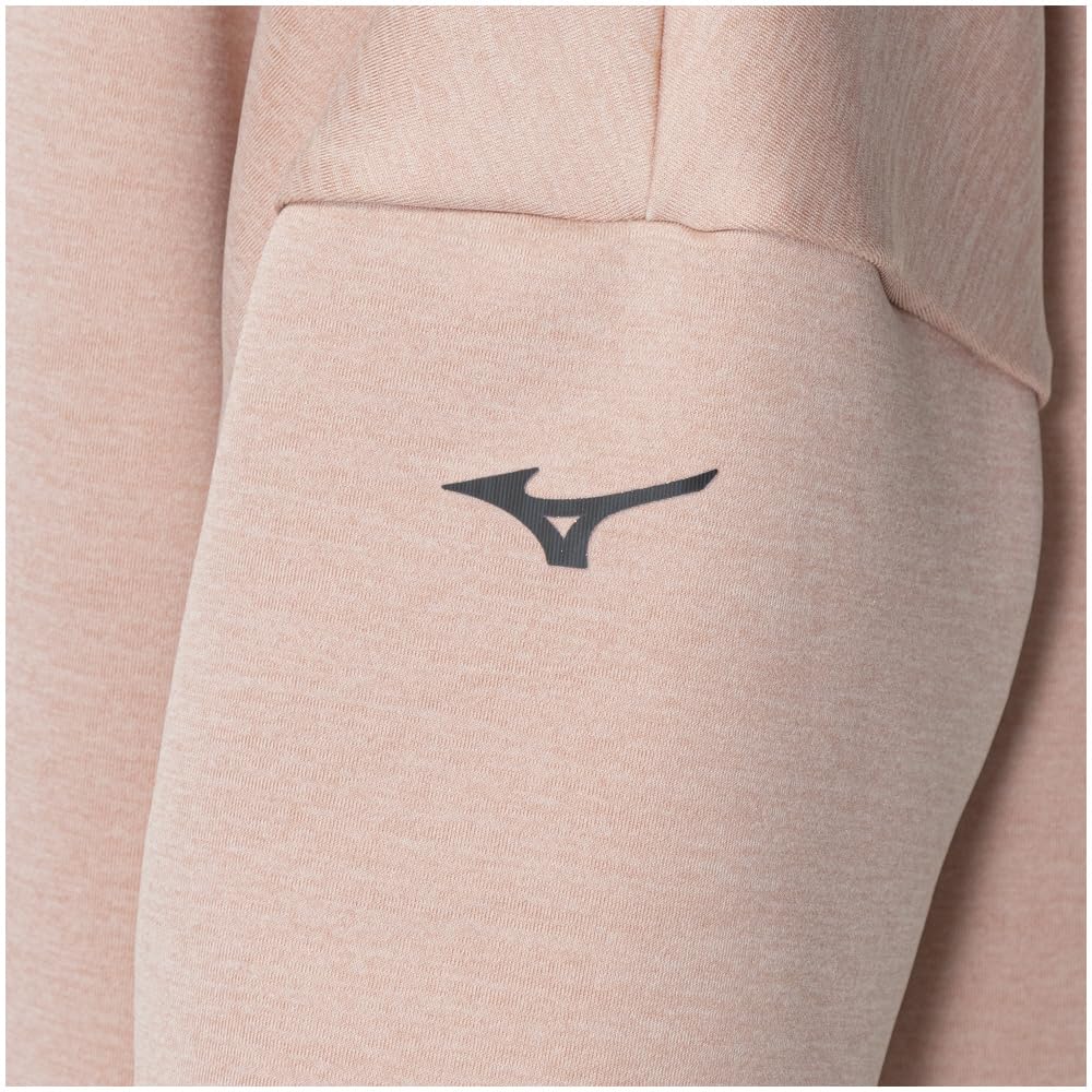 Mizuno Whisper Pink Heather XL Stretch Crew Neck Sweatshirt for Easy Movement Women's (32MCA332)