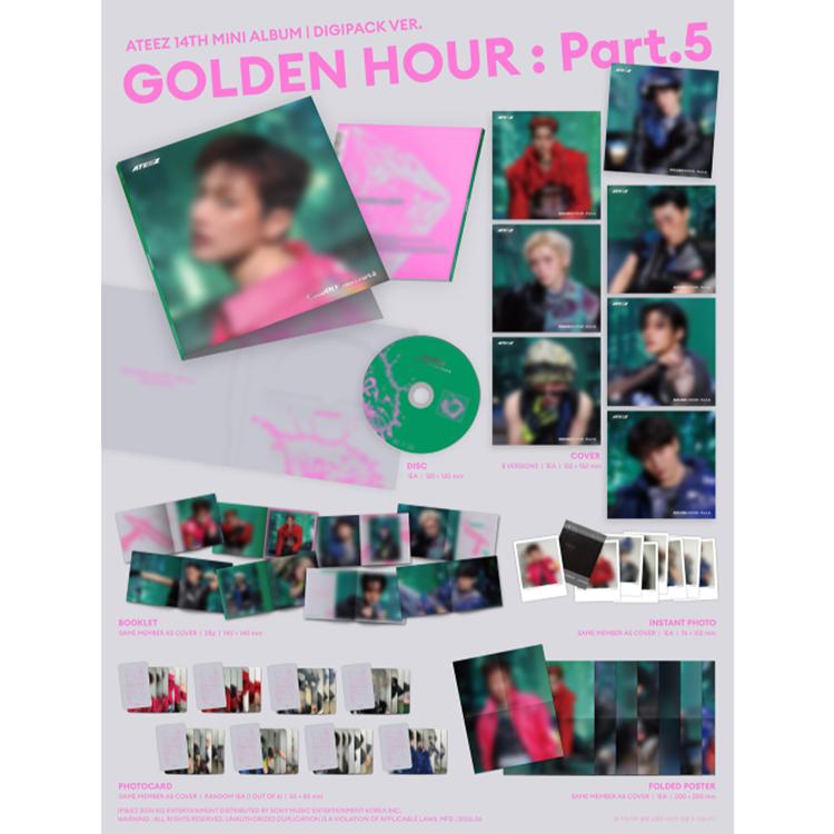 [Special Gift] ATEEZ [GOLDEN HOUR : PART.5] 14th MINI ALBUM (DIGIPACK Ver.)