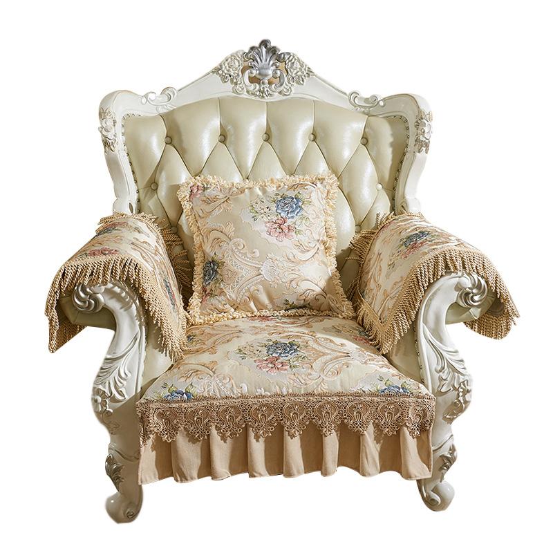 European High Density Jacquard Lace Sofa Cover Seasons Universal Slipcover Couch Furniture Recliner Protector Anti-Slip Luxury