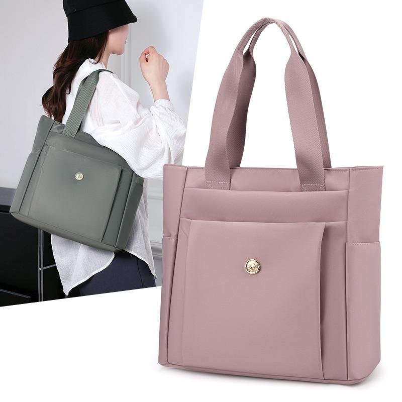 Casual Women's Bag Style Summer New Large-capacity Casual Solid Color Nylon Cloth Shoulder Portable Mother Bag
