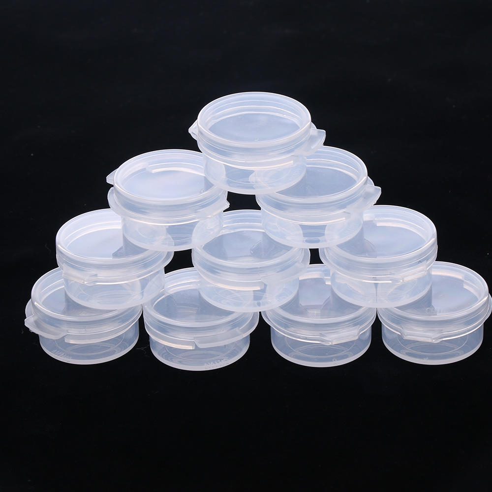 

10 Pcs 5g Make Up Jars Mini Sample Bottle Sealing Pot Face Cream Container Plastic Transparent Case Salad Sauce Portable Box