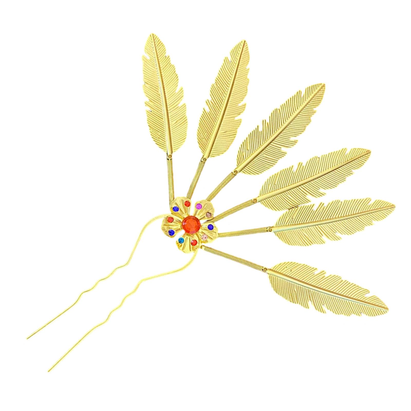 

Elegant Crystal Filigree Hair Stick Buyao for Girls Ancient Chinese Hairpin Traditional Hanbiuk Decorative Cosplay C