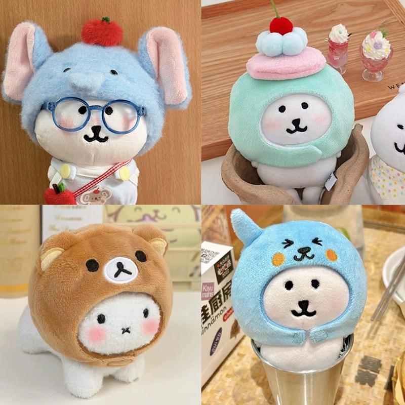Kawai Relaxed Bear Headgear 10Cm Cotton Doll Clothes Change Cute Cartoon Outfit Doll Accessories