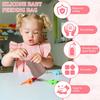 Practical-2Pcs Silicone Children Food Supplement Pouches - Leak-Proof, Squeeze & Suckable Milk/Juice Storage Bags