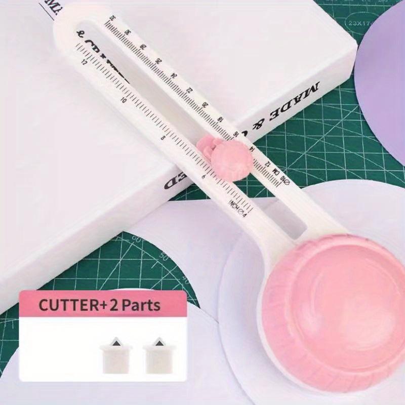 

Круговой бумажный резак Скрапбукинг Открытки Форма круга Сделай сам Круглый 360 Вращающийся режущий нож розовый